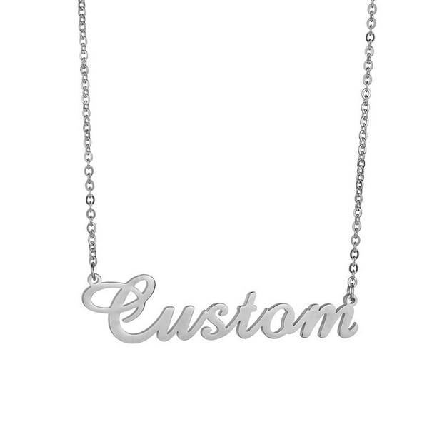 Sterling Silver Personalized Graduation Name Necklace by JEWLR 